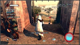 Go to Bartolomeo residence [1] and help him to defend him fortress - Sequence 6 - The Baron De Valois - p. 1 - Walkthrough - Assassins Creed: Brotherhood - Game Guide and Walkthrough