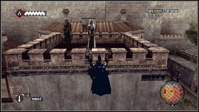 When the cut scene will come an end, climb on the roof[1] and go the area marked on the map - Sequence 6 - The Baron De Valois - p. 2 - Walkthrough - Assassins Creed: Brotherhood - Game Guide and Walkthrough