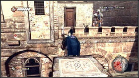When he will change his position jump in the direction of the palace - Sequence 6 - The Baron De Valois - p. 2 - Walkthrough - Assassins Creed: Brotherhood - Game Guide and Walkthrough