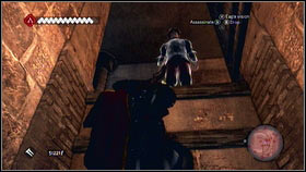 After the film, go upstairs and climb on the wall located on the right - Sequence 8 - The Borgia - p. 2 - Walkthrough - Assassins Creed: Brotherhood - Game Guide and Walkthrough