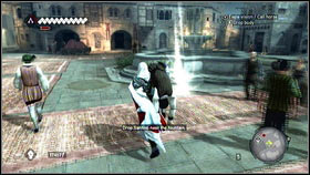 Beat him with a hand to hand fight [1] and put him in the fountain (B) [2] - Courtesans Quests - p. 1 - Side Quests - Assassins Creed: Brotherhood - Game Guide and Walkthrough