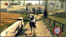 Speak with the thief [1], get on your horse and go to the Circus Maximus [2] - Thieves Quests - p. 1 - Side Quests - Assassins Creed: Brotherhood - Game Guide and Walkthrough