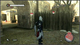 When you will go to the marked fortress [1] the game will mark targets for you [2] - Assassins Contracts - p. 1 - Side Quests - Assassins Creed: Brotherhood - Game Guide and Walkthrough