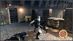 When you will be on the top [1] jump on the other side and kill all enemies [2] - Assassins Contracts - p. 2 - Side Quests - Assassins Creed: Brotherhood - Game Guide and Walkthrough