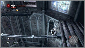 Jump between obstacles and get to the wooden platform [1] - Romulus Lairs - p. 6 - Side Quests - Assassins Creed: Brotherhood - Game Guide and Walkthrough