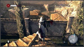After watching a cut scene go to the marked point - Leonardos Machines - p. 1 - Side Quests - Assassins Creed: Brotherhood - Game Guide and Walkthrough