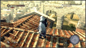 The first feather in Campagne District is located on the church [1], in the northern part of the area [2] - Detailed Description - Feathers - Assassins Creed: Brotherhood - Game Guide and Walkthrough