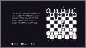 In the first phase, you will have to play chess [1] - Detailed Description - p. 1 - Puzzles - Assassins Creed: Brotherhood - Game Guide and Walkthrough