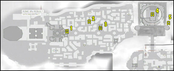 4 - Maps - Borgias Flags - Assassins Creed: Brotherhood - Game Guide and Walkthrough