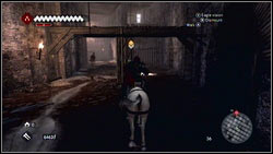 At the beginning of the ride [1], watch the right side - Detailed Description - p. 5 - Borgias Flags - Assassins Creed: Brotherhood - Game Guide and Walkthrough