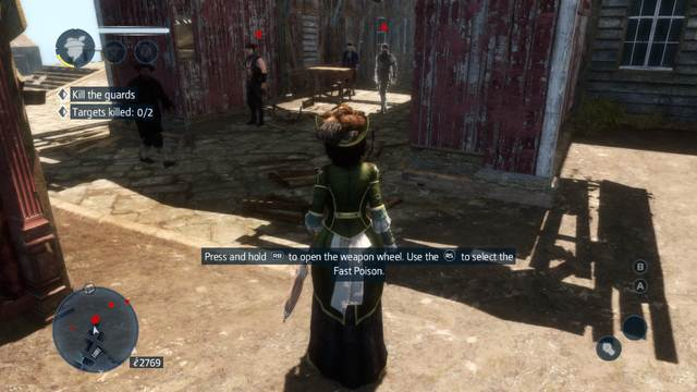 A blowpipe in the Umbrella - Weapons - Combat system - Assassins Creed: Liberation HD - Game Guide and Walkthrough