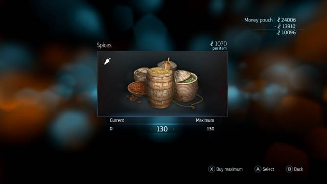 Select the ware and the amount - Trade - Assassins Creed: Liberation HD - Game Guide and Walkthrough