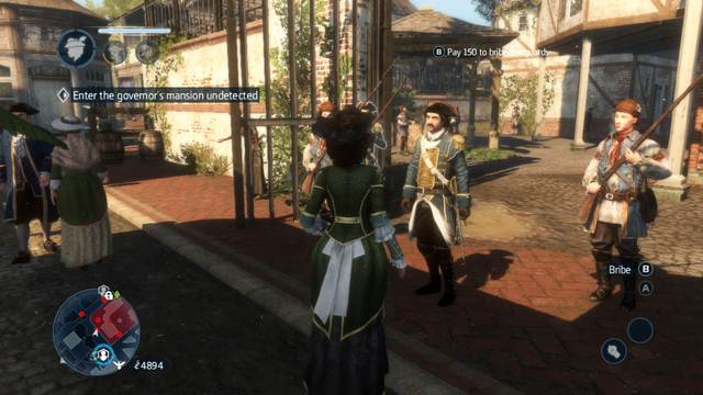 Bribe guards to make your way into restricted areas - Personas - Assassins Creed: Liberation HD - Game Guide and Walkthrough