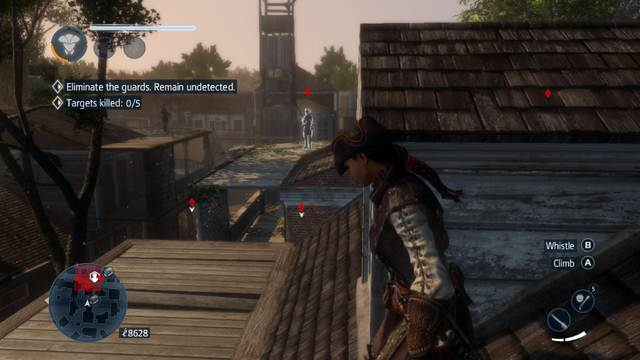Take out the enemies on the rooftop, at a distance - Sequence 3 (part 2) - The storyline - Assassins Creed: Liberation HD - Game Guide and Walkthrough