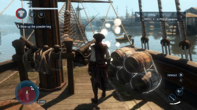 Activate the charge and escape from the ship - Sequence 3 (part 2) - The storyline - Assassins Creed: Liberation HD - Game Guide and Walkthrough