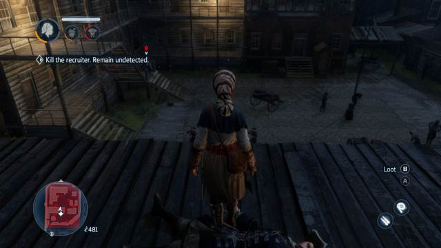 The target is next to the guards who practice shooting - Sequence 5 - The storyline - Assassins Creed: Liberation HD - Game Guide and Walkthrough