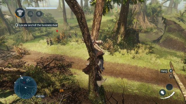 By jumping over trees, you can deal with everyone at a distance - Business Rivals - Side missions - Assassins Creed: Liberation HD - Game Guide and Walkthrough