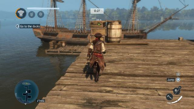 Make it quickly aboard the ship - Business Rivals - Side missions - Assassins Creed: Liberation HD - Game Guide and Walkthrough