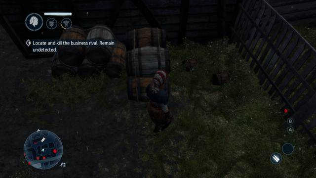 The barrels are hidden in the grass - Business Rivals - Side missions - Assassins Creed: Liberation HD - Game Guide and Walkthrough