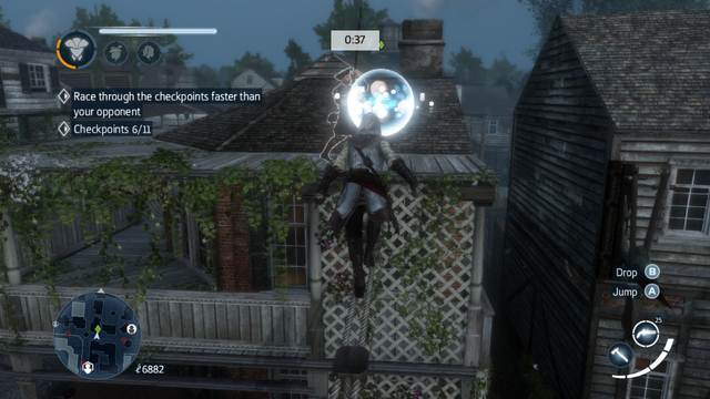 You will encounter two guards on your way, who are patrolling the rooftops - Ship Crew - Side missions - Assassins Creed: Liberation HD - Game Guide and Walkthrough
