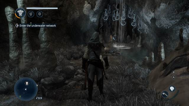 In sequence 6, right after the cutscene where the canoe falls down the waterfall, you will be able to locate another statuette in the corner of the cave - Main collectibles - Collectibles - Assassins Creed: Liberation HD - Game Guide and Walkthrough