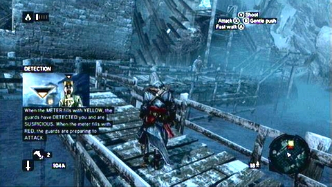 You'll encounter another enemy on the bridge - Memory 5 - p. 1 - Sequence 1 - A Sort of Homecoming - Assassins Creed: Revelations - Game Guide and Walkthrough