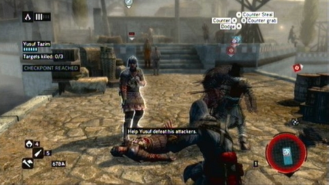 Right after beginning of the memory, you'll be attacked by a squad of guards - Memory 7 - Sequence 2 - The Crossroads of The World - Assassins Creed: Revelations - Game Guide and Walkthrough