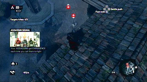 Jump and kill the enemy standing on the street below you - Memory 2 - Sequence 3 - Lost and Found - Assassins Creed: Revelations - Game Guide and Walkthrough