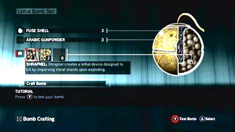 Choose an empty slot and ingredients marked with the white frame - Memory 4 - Sequence 3 - Lost and Found - Assassins Creed: Revelations - Game Guide and Walkthrough