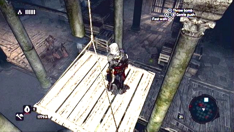 Go back now to the centre of the chamber and look at the iron bars - Memory 6 - p. 1 - Sequence 3 - Lost and Found - Assassins Creed: Revelations - Game Guide and Walkthrough