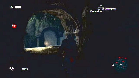 Once the man is dead, quickly jump to the other side of the flooded corridor - Memory 6 - p. 1 - Sequence 3 - Lost and Found - Assassins Creed: Revelations - Game Guide and Walkthrough