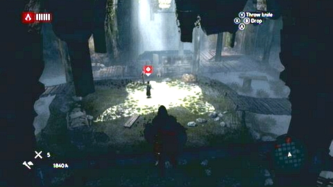 Jump between wooden beams and get to the other side of the chamber - Memory 6 - p. 2 - Sequence 3 - Lost and Found - Assassins Creed: Revelations - Game Guide and Walkthrough