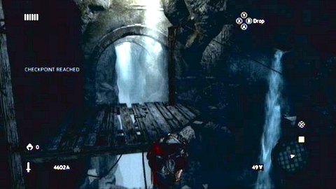 After the cinematic ends, use the zipline to slide down to the other side of the cavern - Memory 5 - p. 2 - Sequence 4 - The Uncivil War - Assassins Creed: Revelations - Game Guide and Walkthrough