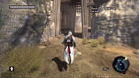 A further way leads behind the gate and down the hill - Memory 7 - Sequence 5 - Heir to The Empire - Assassins Creed: Revelations - Game Guide and Walkthrough