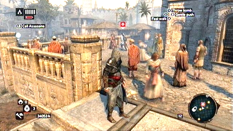 After a starting cinematic ends, go to the indicated place, where Janissary awaits you - Memory 1 - Sequence 6 - Fortune's Disfavor - Assassins Creed: Revelations - Game Guide and Walkthrough
