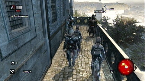 Once he goes around the corner, take care of two standing guards with help of Romani - Memory 3 - Sequence 6 - Fortune's Disfavor - Assassins Creed: Revelations - Game Guide and Walkthrough