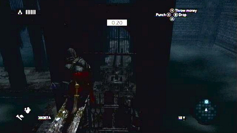 When you get to the last wooden beam, turn right and move to the other side of grates - Memory 6 - p. 2 - Sequence 6 - Fortune's Disfavor - Assassins Creed: Revelations - Game Guide and Walkthrough