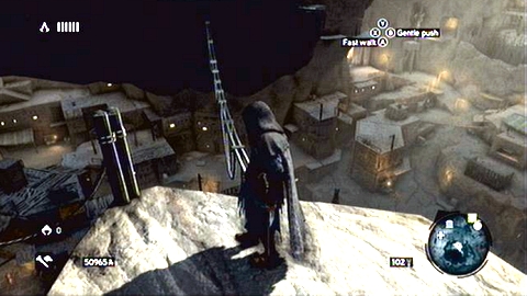 You'll see a zipline there - Memory 4 - Sequence 7 - Underworld - Assassins Creed: Revelations - Game Guide and Walkthrough