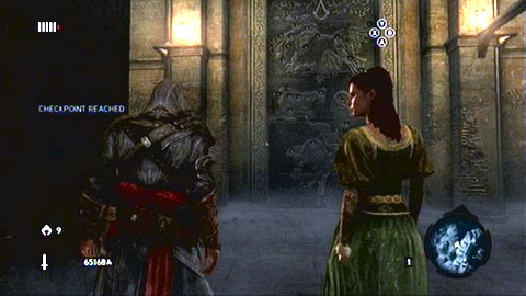 You'll get to the door, behind which you'll find the gate to the Altair's library - Memory 1 - Sequence 9 - Revelations - Assassins Creed: Revelations - Game Guide and Walkthrough