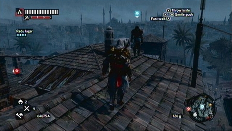 First, move over rooftops in the indicated direction - Missions 6&7 - Master Assassin Missions - Assassins Creed: Revelations - Game Guide and Walkthrough