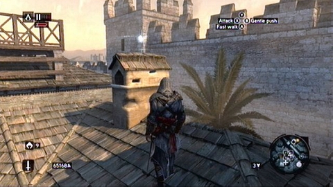 It is placed on the chimney of one of the buildings - Galata District (01-11) - Animus data fragments - Assassins Creed: Revelations - Game Guide and Walkthrough