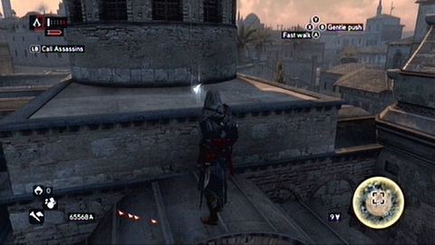 It hovers above the roof of the temple - Bayezid District/Arsenal (01-10) - Animus data fragments - Assassins Creed: Revelations - Game Guide and Walkthrough