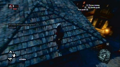 It hovers above the roof of one of the buildings - Bayezid District/Arsenal (21-29) - Animus data fragments - Assassins Creed: Revelations - Game Guide and Walkthrough