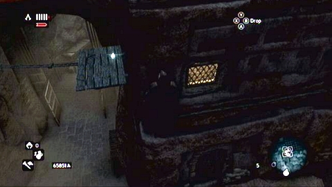 This fragment is placed on a wooden platform hanging over the street - Capadocia (01-12) - Animus data fragments - Assassins Creed: Revelations - Game Guide and Walkthrough