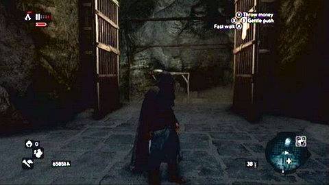 Go into the tunnel leading to the underground river, then down the stairs - Capadocia (01-12) - Animus data fragments - Assassins Creed: Revelations - Game Guide and Walkthrough