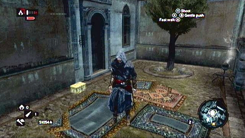 The chest is left on the ground near a single tree - Galata District (01-12) - Treasure chests - Assassins Creed: Revelations - Game Guide and Walkthrough