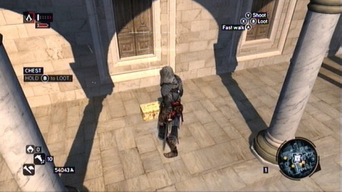 It lies on the other side of the same courtyard where you found the previous treasure - Constantine District (01-13) - Treasure chests - Assassins Creed: Revelations - Game Guide and Walkthrough