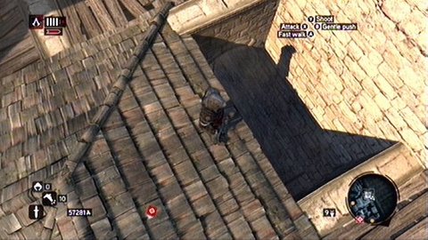 In order to get to the treasure, climb the rooftop above it and then search for the hole at the wall - Constantine District (14-24) - Treasure chests - Assassins Creed: Revelations - Game Guide and Walkthrough