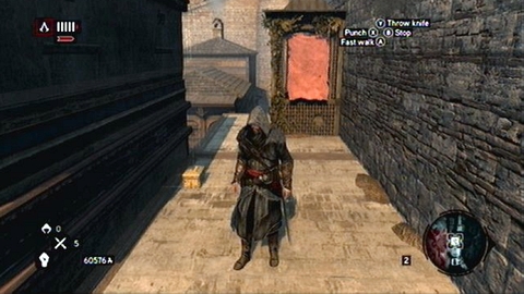 You will find it on the building next to the wall - Bayezid District/Arsenal (01-10) - Treasure chests - Assassins Creed: Revelations - Game Guide and Walkthrough