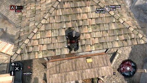 It is located on a wooden roof attached to the wall of the building - Bayezid District/Arsenal (01-10) - Treasure chests - Assassins Creed: Revelations - Game Guide and Walkthrough
